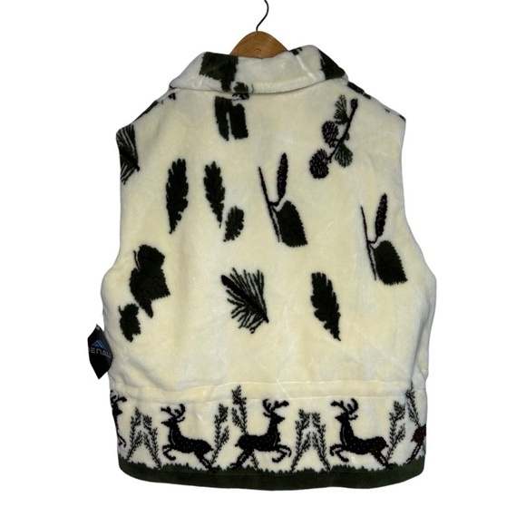 Denali Deer Print Soft Fleece Full Zip Lined Vest Womens Size XL - Picture 5 of 11
